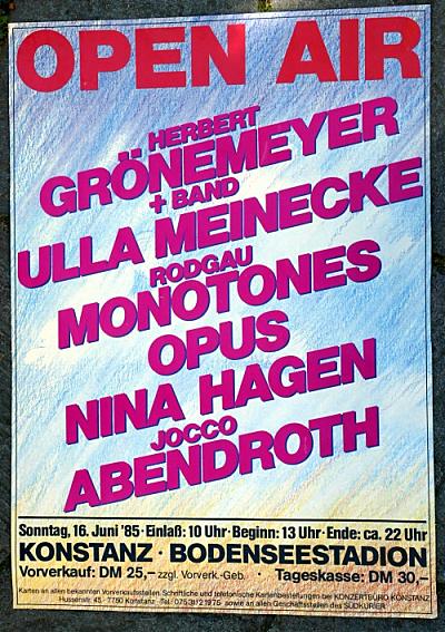 rock am see - das erste plakat Frontside