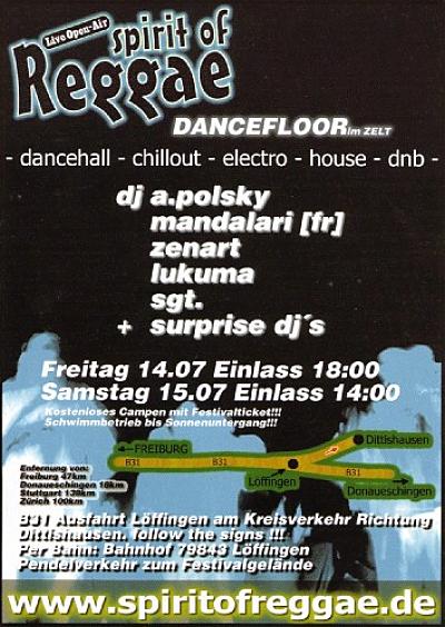 spirit of reggae Backside