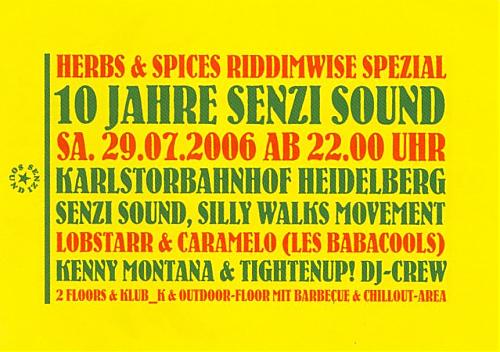 10 jahre senzi sound Backside
