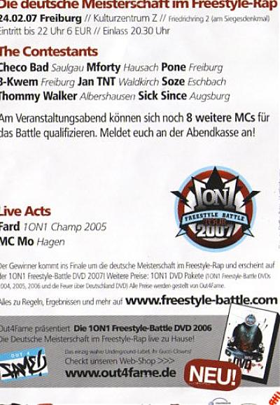 1on1 freestyle battle tour 2007 Backside
